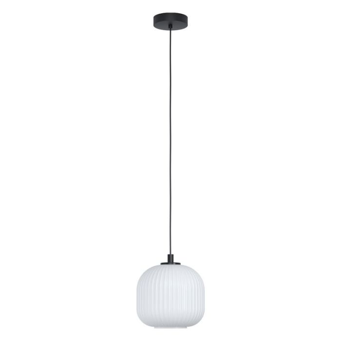 Hvid retro pendler lampe glas, Elvera