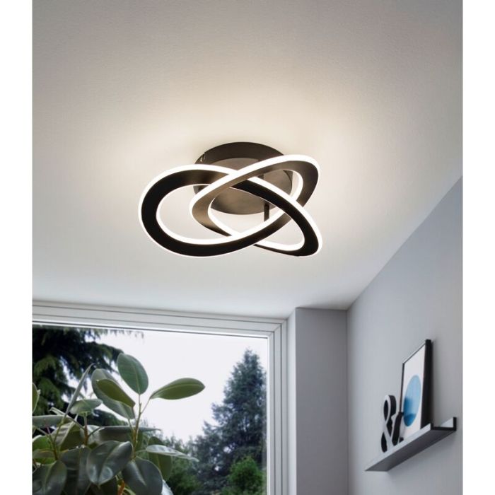 Sort modern plafond aluminium, Sikko, 35W, 4000K LED