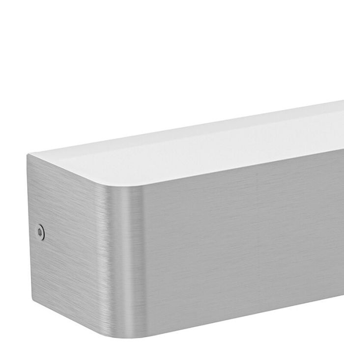 Nikkel modern væglampe badeværelse aluminium, Rafael, 26,5W, 3000K LED, IP44