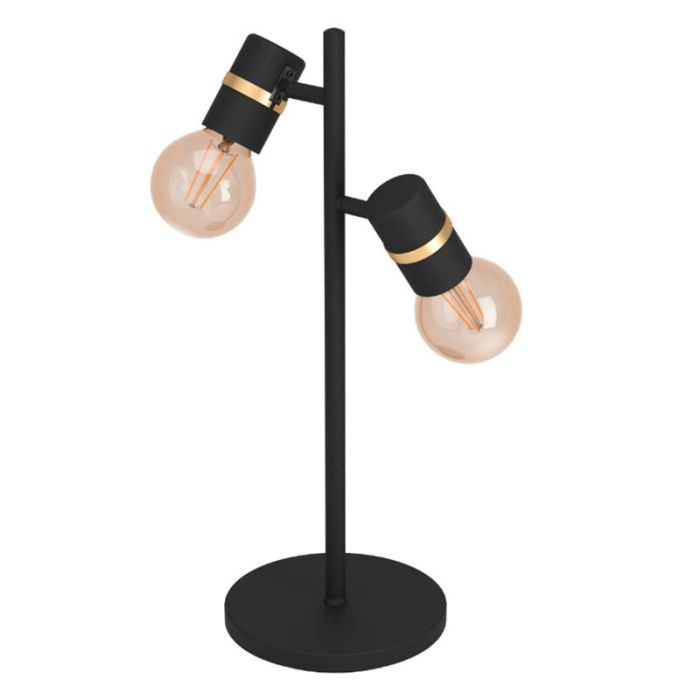 Sort bordlampe aluminium, Jelger, med brytare