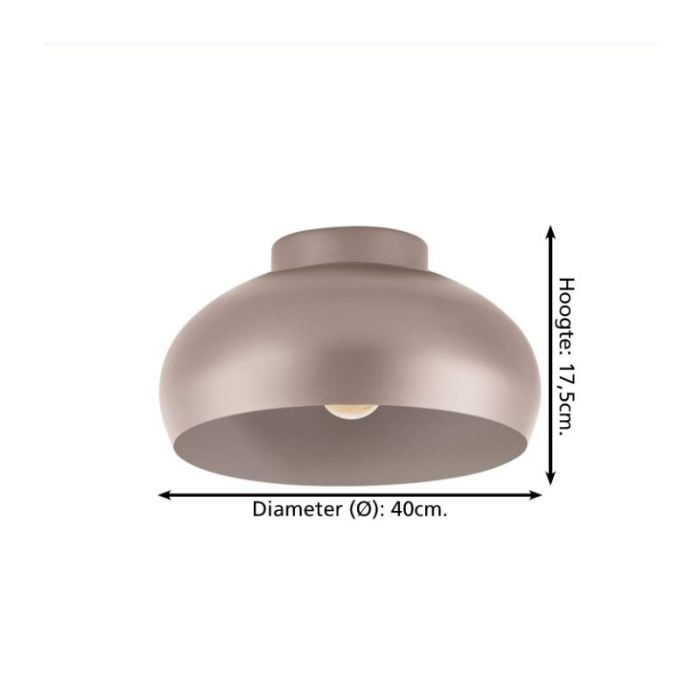 Brun rustik loftlampe aluminium, Egine