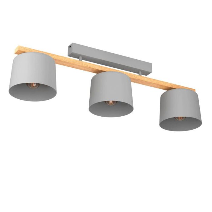 Træ loftlampe grå, Jeannot