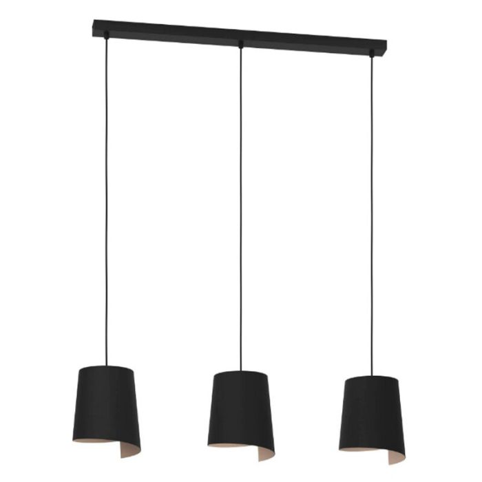 Sort rustik pendler lampe aluminium, Vincenzo