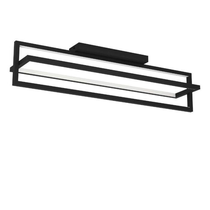 Sort modern loftlampe aluminium, Lianne, 34W, varm til kold hvid justerbar LED, 3 trins lysdæmper