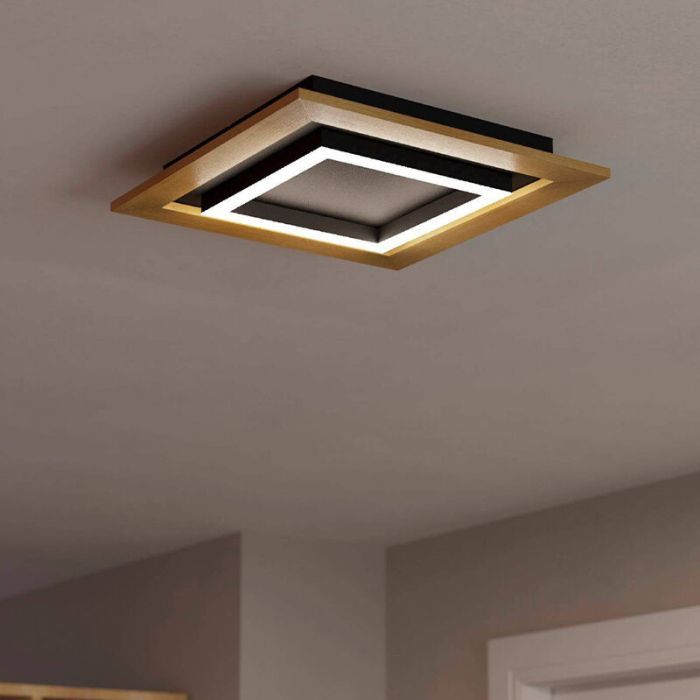 Træ design plafond aluminium, Kyllian, 5,4W, varm til kold hvid justerbar LED, 3 trins lysdæmper
