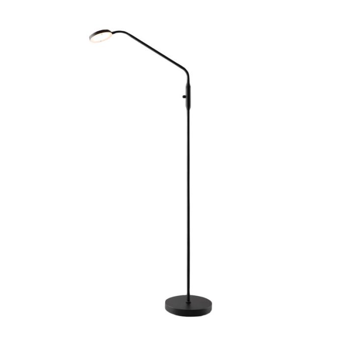 Modern læselampe gulv sort, Salvador, 5W, 3000K LED, med brytare