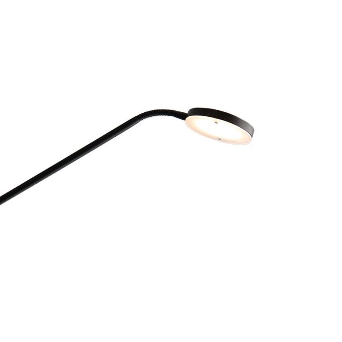 Modern læselampe gulv sort, Salvador, 5W, 3000K LED, med brytare