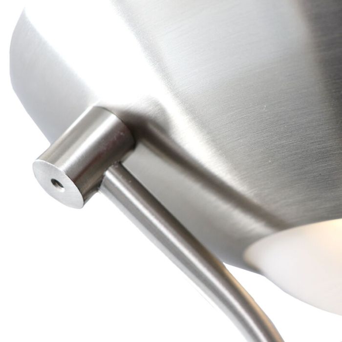 Modern læselampe gulv nikkel, Salvador, 18W, 3000K LED, med brytare