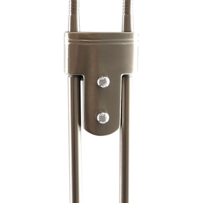 Modern læselampe gulv nikkel, Salvador, 18W, 3000K LED, med brytare