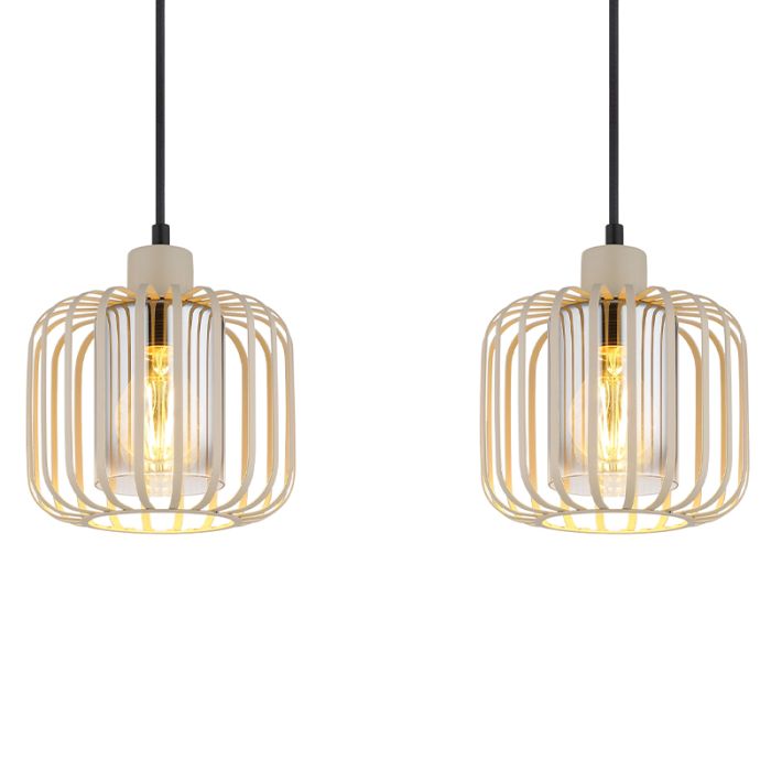 Beige industri pendel lampe spisebord metal, Jolanda
