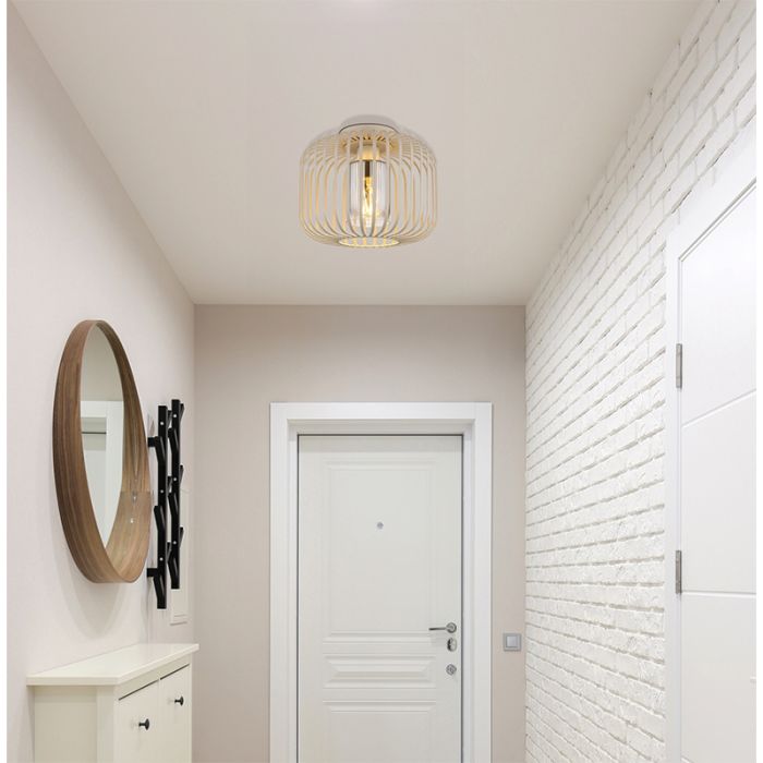Beige industri loftlampe metal, Jolanda
