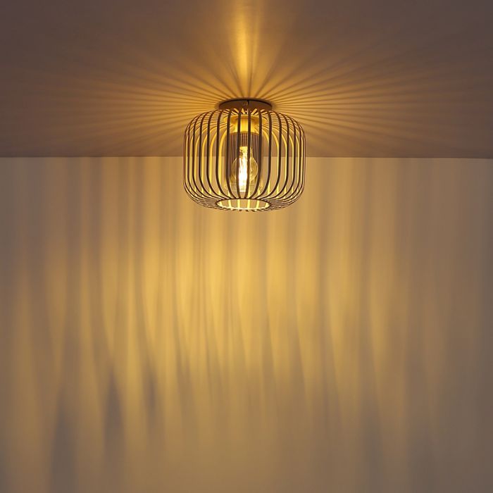 Beige industri loftlampe metal, Jolanda