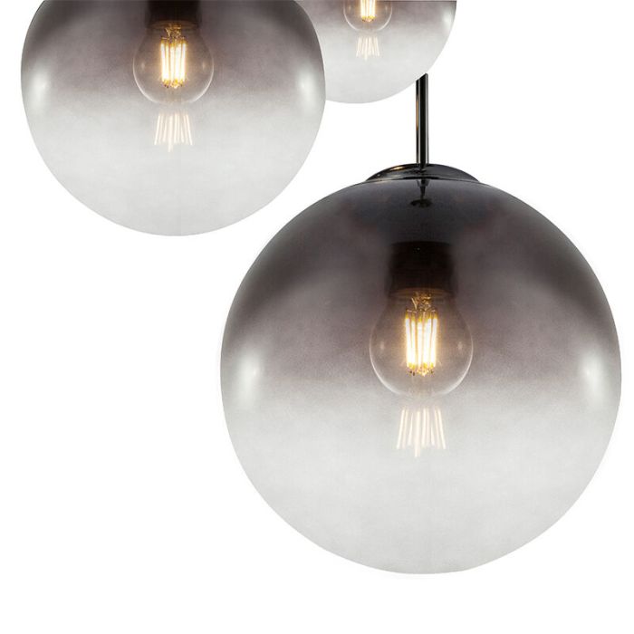 Krom design pendler lampe glas, Novia