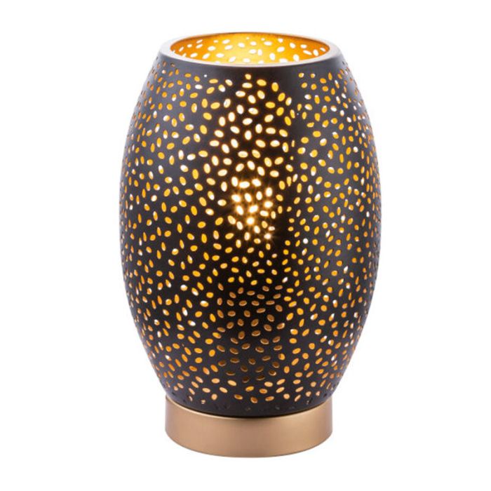 Sort modern bordlampe metal, Bilboa