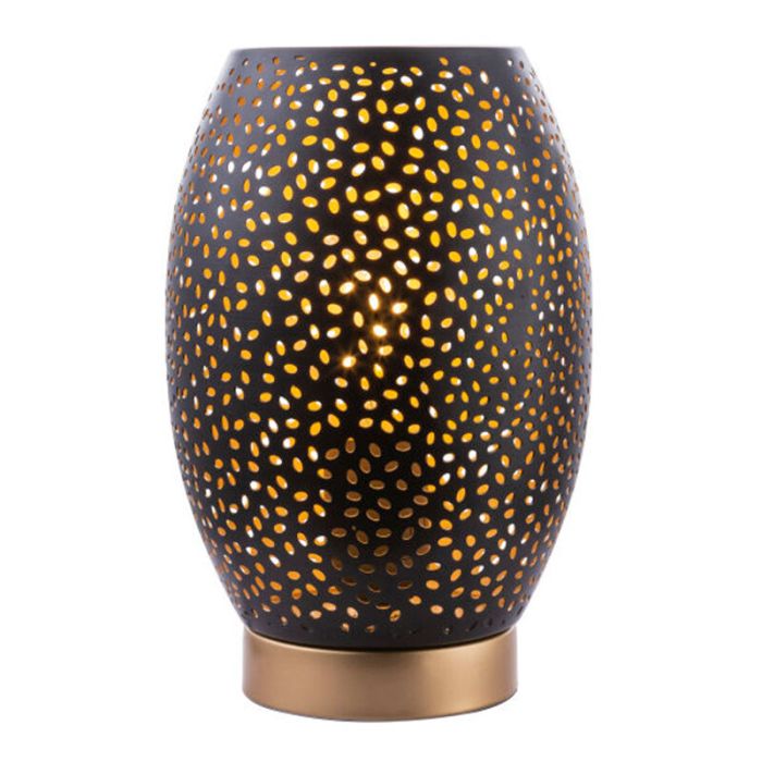 Sort modern bordlampe metal, Bilboa