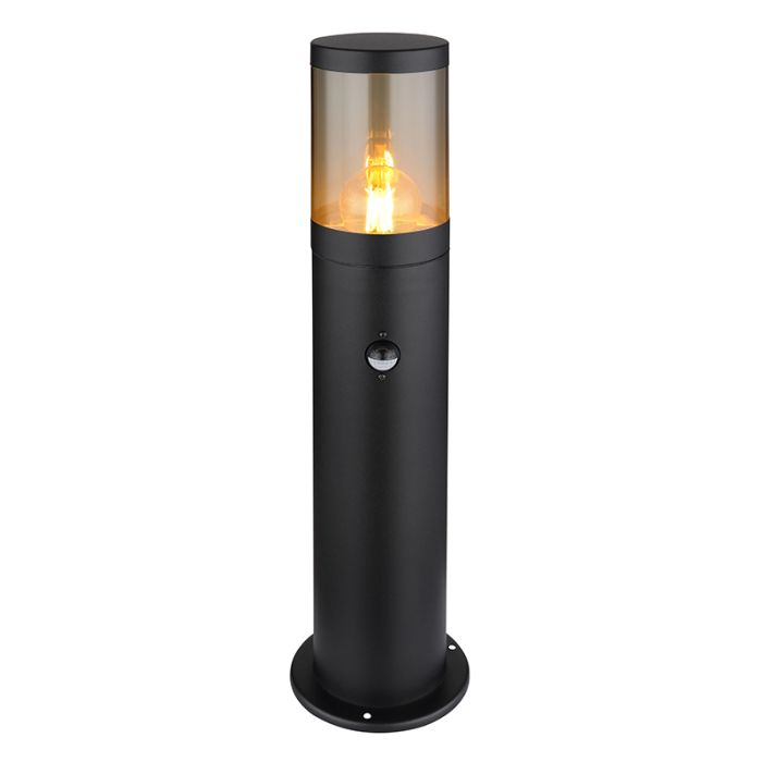 Sort modern udendørslampe rustfrit stål, Lambert, IP44