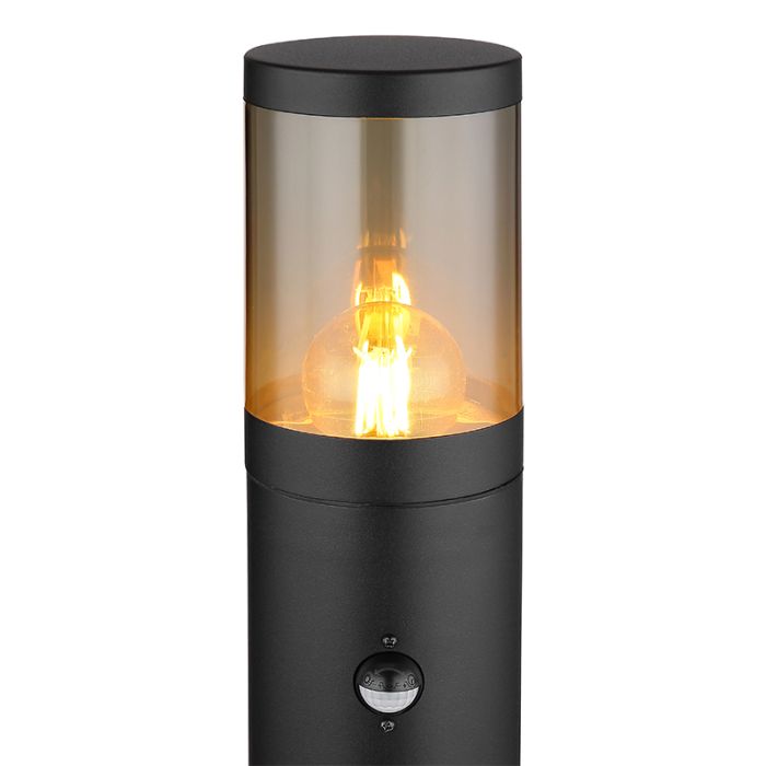 Sort modern udendørslampe rustfrit stål, Lambert, IP44