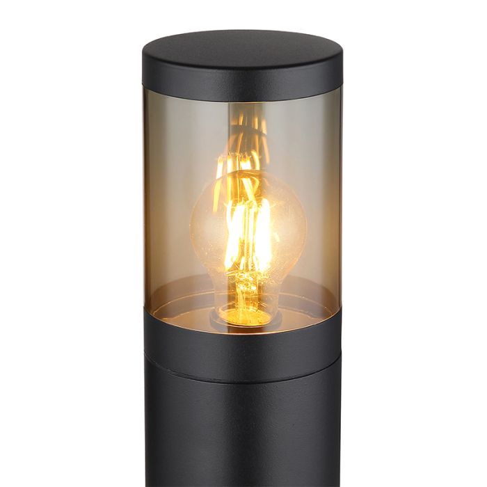 Sort modern udendørslampe rustfrit stål, Lambert, IP44