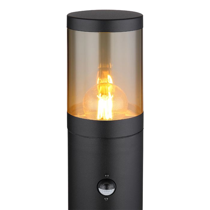 Sort modern udendørslampe rustfrit stål, Lambert, IP44