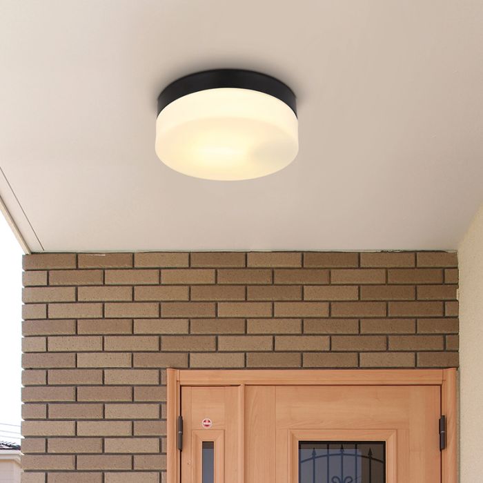 Sort udendørslampe plast, Maickel, IP44
