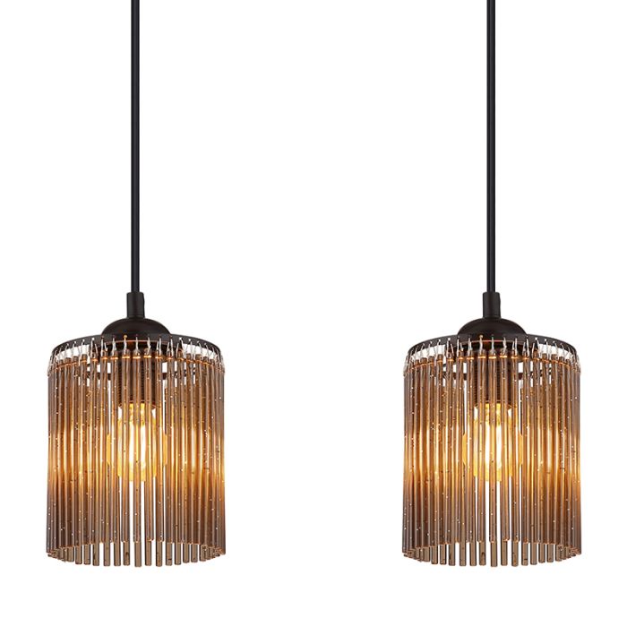 Grå design pendel lampe spisebord akryl, Marthijn