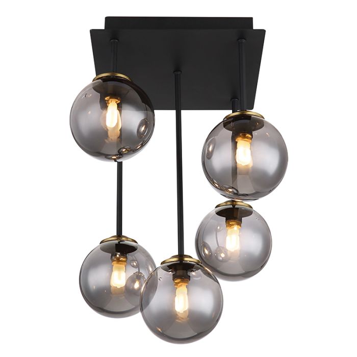 Sort design loftlampe glas, Ouahiba