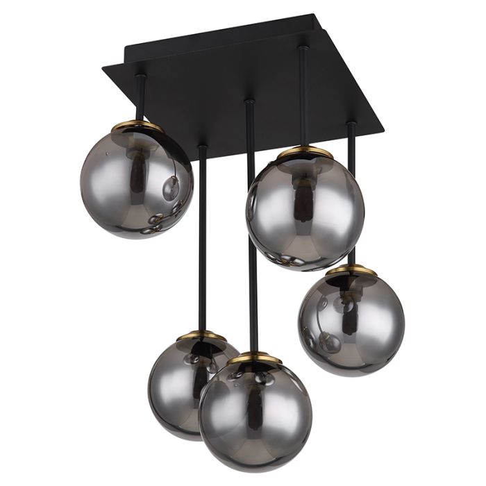Sort design loftlampe glas, Ouahiba