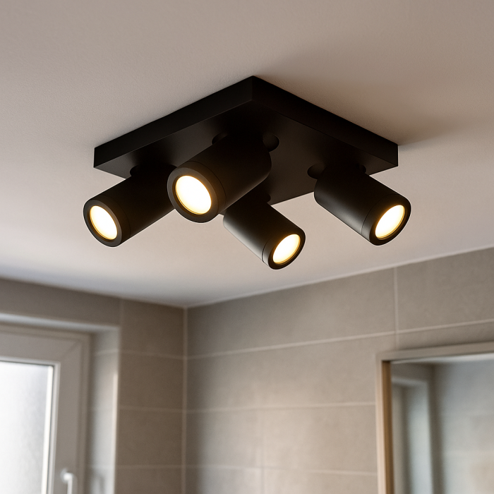 Modern loftspot sort, Kenan, IP44