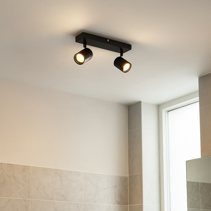 Modern loftspot sort, Ciara, IP44
