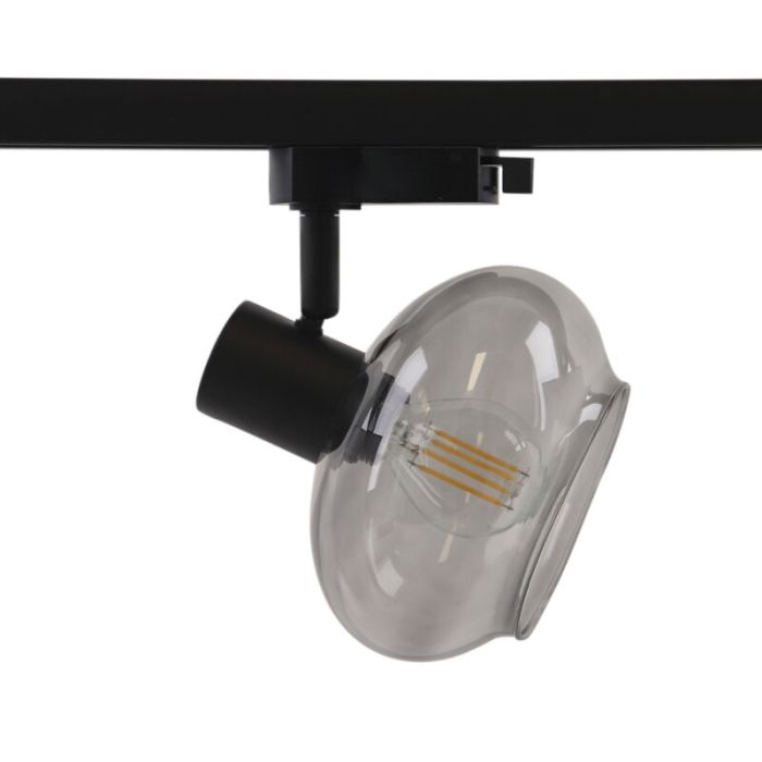 3M 1-faset skinnesystem sort med L-connector + 5 Skip skinnespots