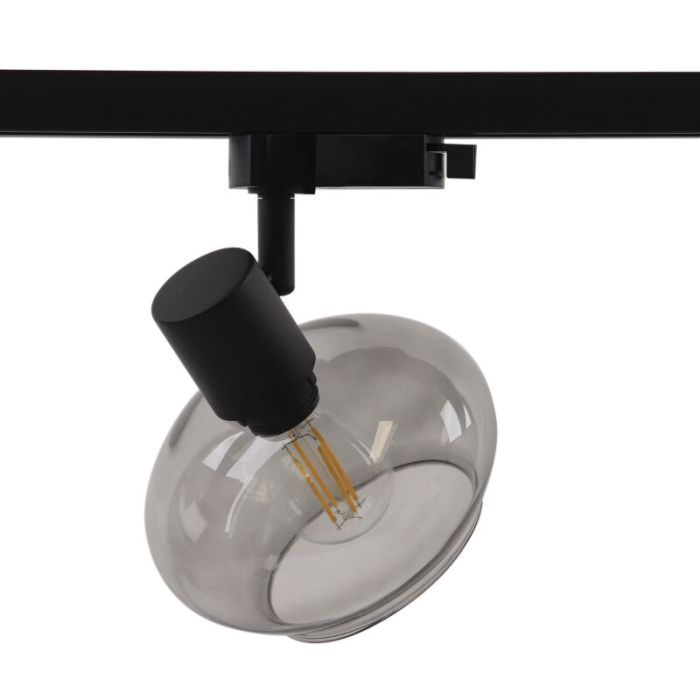 3M 1-faset skinnesystem sort med L-connector + 5 Skip skinnespots