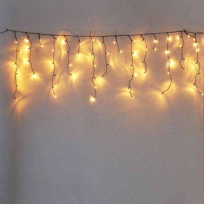 Istapper lyskæde, 300 cm bred, 52 cm høj, IP44, 90 LED'er
