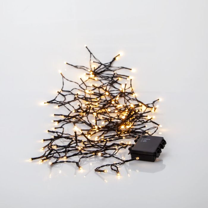 1,8m LED julelys på batteri, 24 lamper, Indendørs og Udendørs