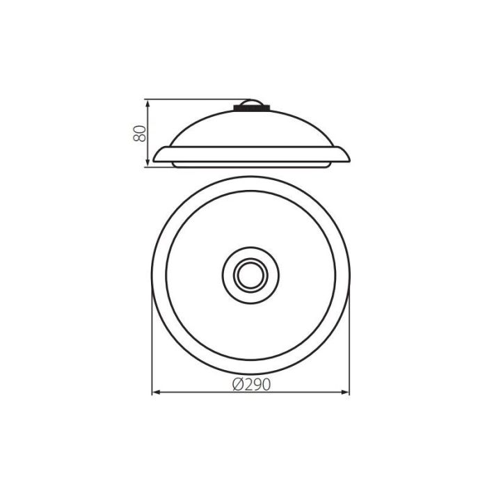Plast loftslampe med sensor hvid, Leopold, 14W, 4000K LED