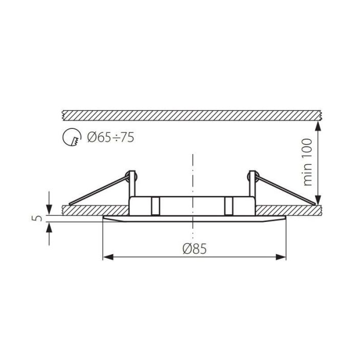 Aluminium indbygningsspot bronze, Rudo