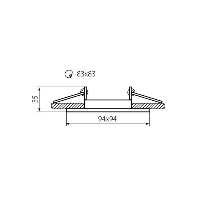 Metal indbygningsspot sort, Filo