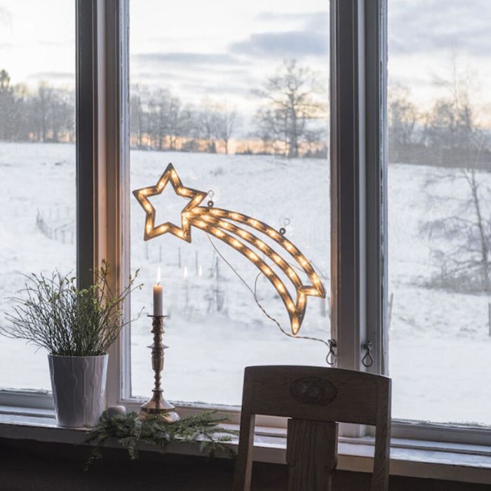 LED julesilhuetstjerne, dobbeltsidet oplyst med 35 LED'er
