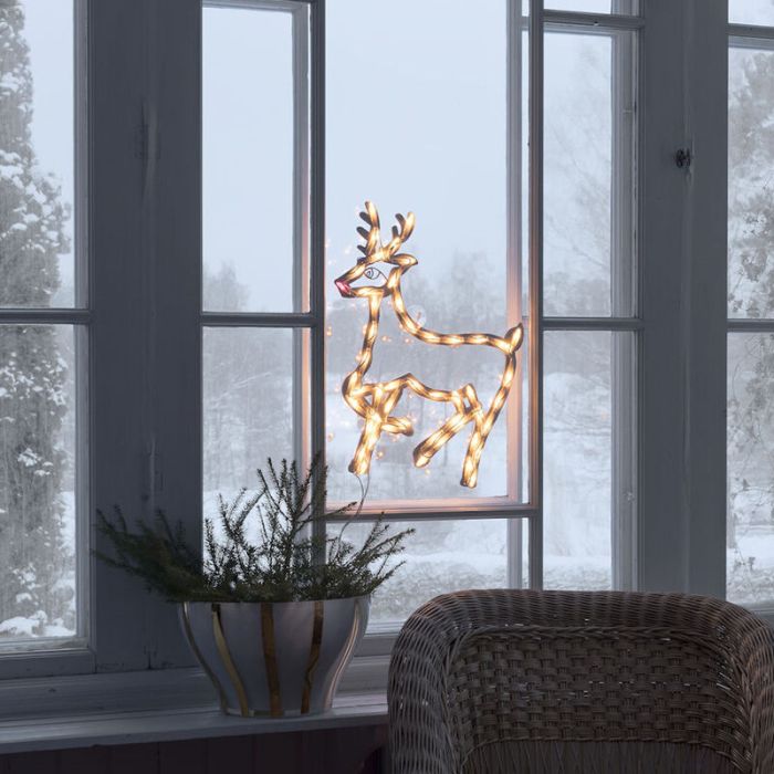 LED julerensdyr, dobbeltsidet oplyst med 50 lysdioder
