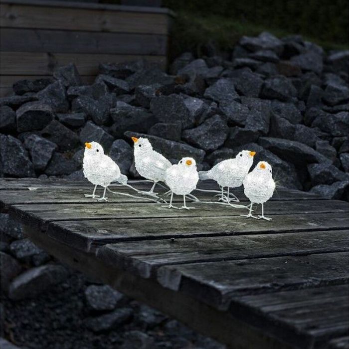 5 LED fugle, til indendørs og udendørs