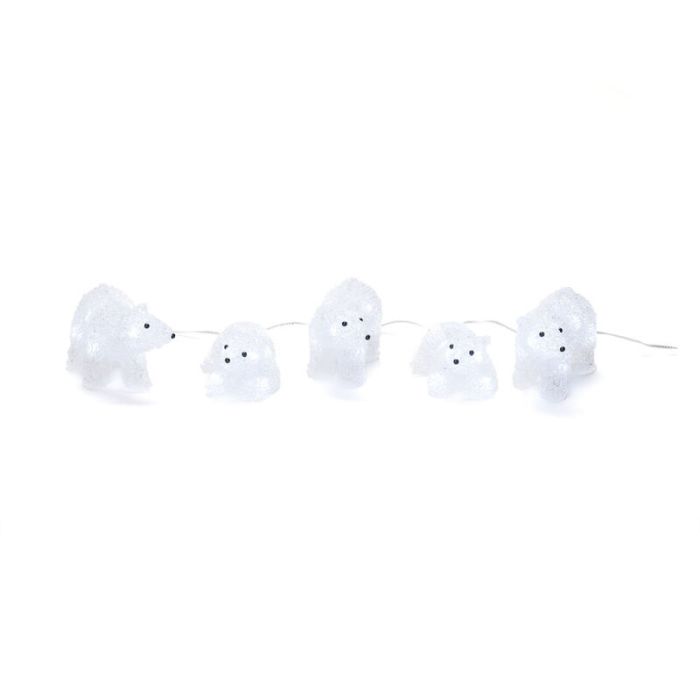 5 LED isbjørne, til indendørs og udendørs