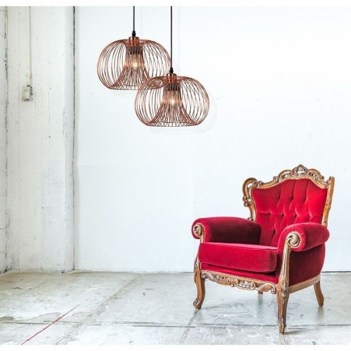 Kobber pendler lampe modern, Vinti