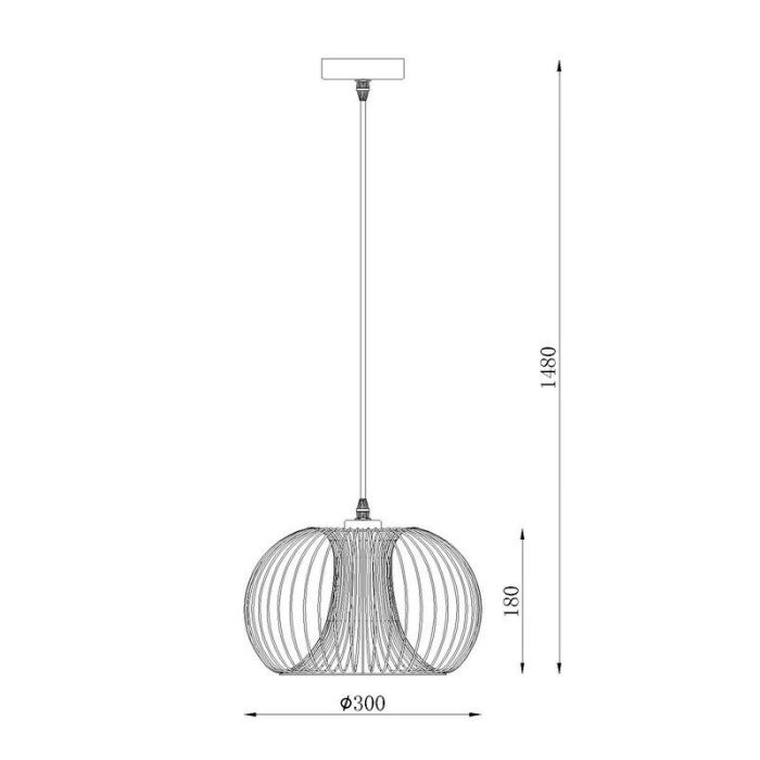 Kobber pendler lampe modern, Vinti