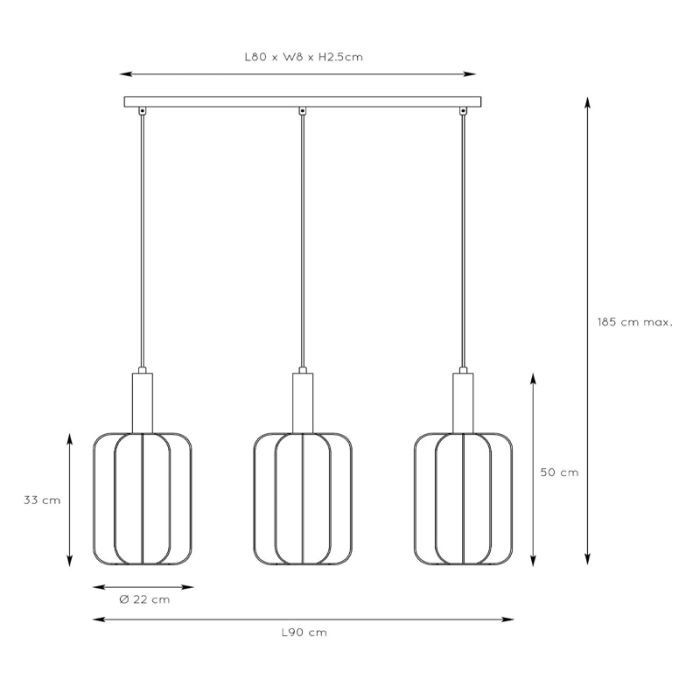 Beige pendler lampe modern, Corina