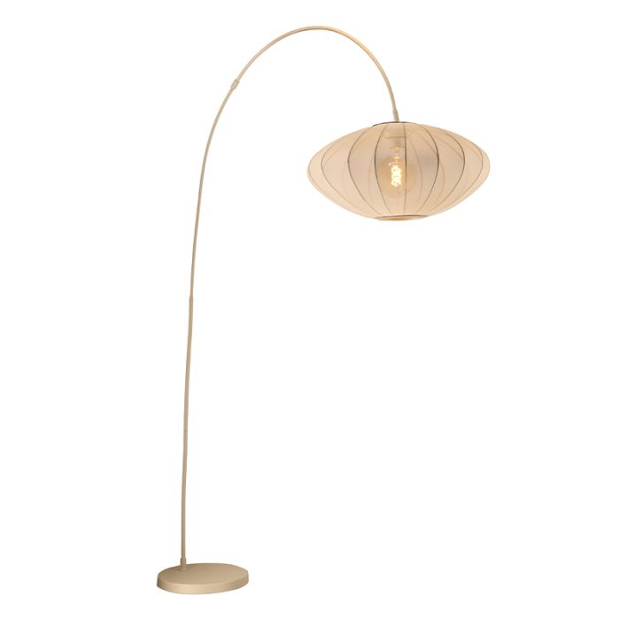 Beige gulv lampe modern, Corina, med brytare