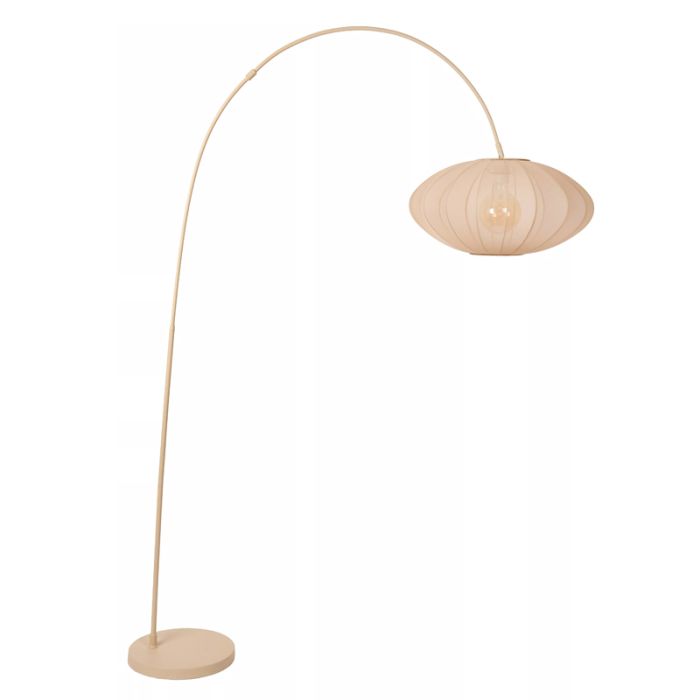 Beige gulv lampe modern, Corina, med brytare