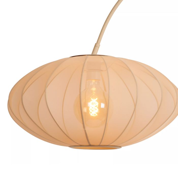 Beige gulv lampe modern, Corina, med brytare