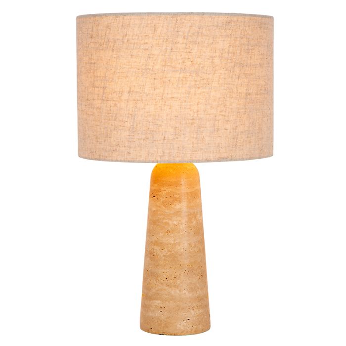 Beige bordlampe modern, Nimue, med brytare