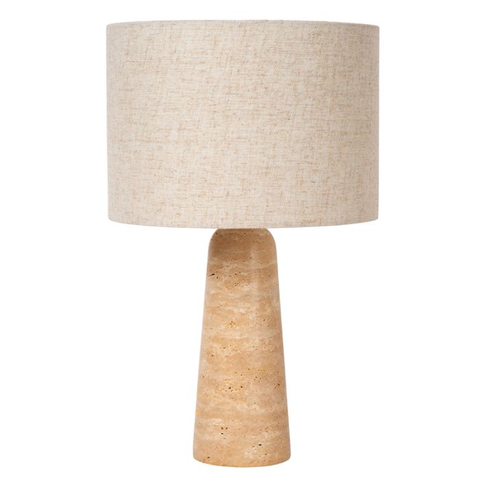 Beige bordlampe modern, Nimue, med brytare