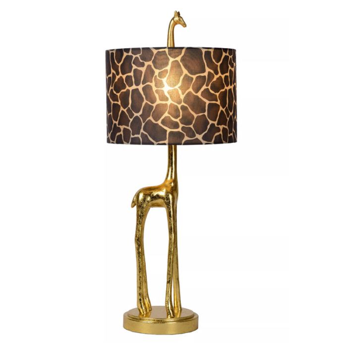Brun bordlampe retro, Extravaganza Miss Tall, med brytare