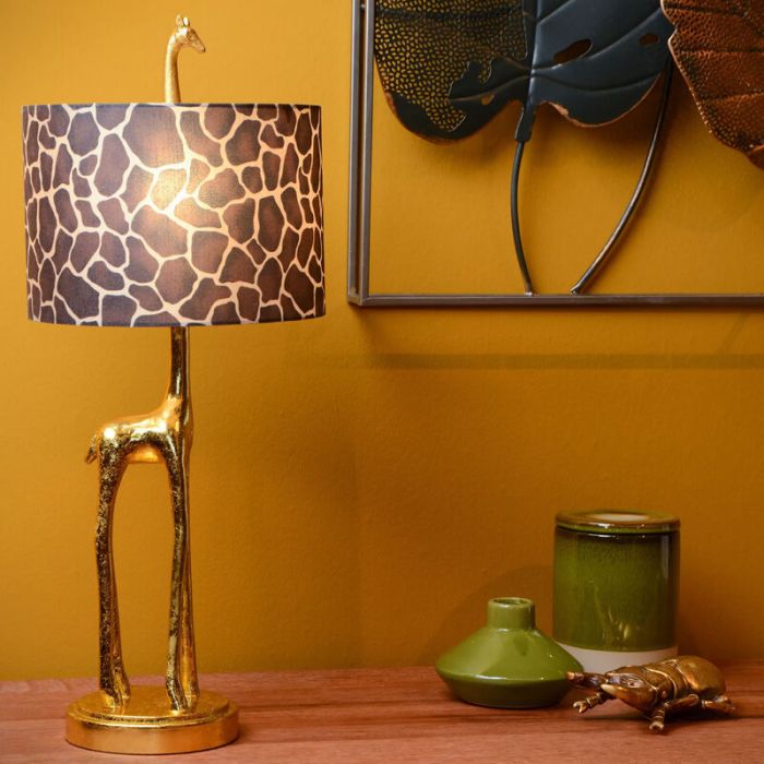 Brun bordlampe retro, Extravaganza Miss Tall, med brytare